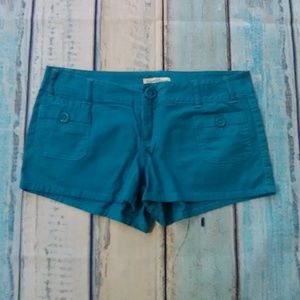Paris Blues Teal Blue Summer Shorts Size 9